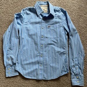 Hollister strip button dress shirt small